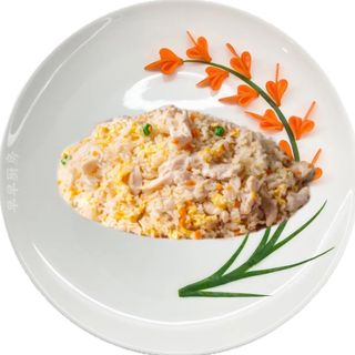 Arroz frito con pollo