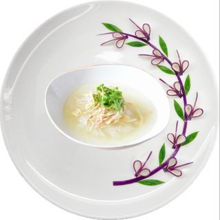 Sopa de fideo chino con pollo