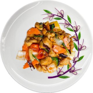 Pollo con salsa picante