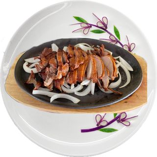 Pato a la plancha volcán