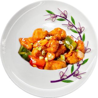 Pollo con salsa agridulce