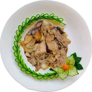 Cerdo Con Setas China Y Bambù