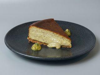 Tarta de queso con pistacho