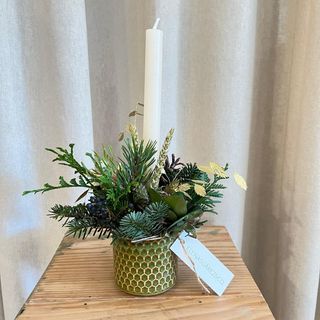 Minimaceta Cerámica de Navidad en tonos dorados 