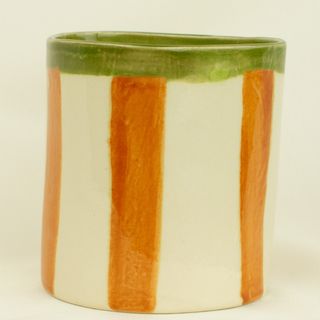 Vela vaso rayas marrones Andrea Suárez