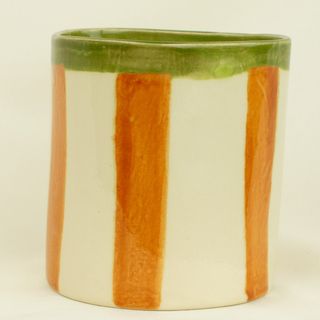 Vela vaso rayas marrones Andrea Suárez