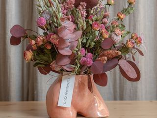 Mini Bum Bum Rosa con Flores Preservadas