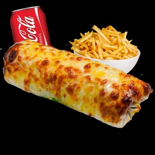 Menú rollo kebab gratinado