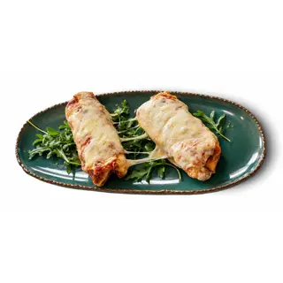 Chimichanga de pollo gratinado