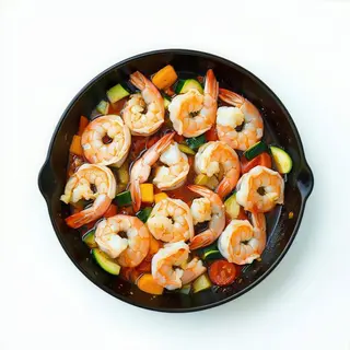 Langostinos Con Verduras