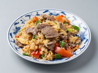 arroz frito con ternera