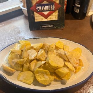 Patatas Con Salsa Al Queso Azul