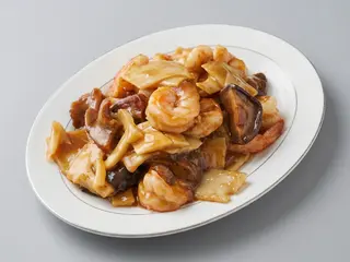 Langostinos Con Bambú Y Setas Chinas