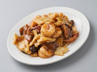 Langostinos Con Bambú Y Setas Chinas