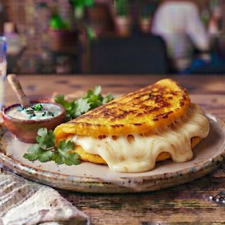 Cachapa de queso de mano
