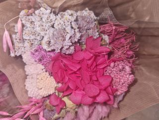 Bouquet flor seca rosa