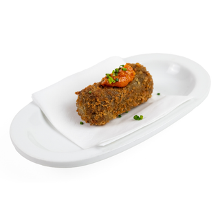 La croqueta de calçots amb romesco