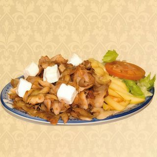 Plato Döner Kebab De Pollo Con Queso