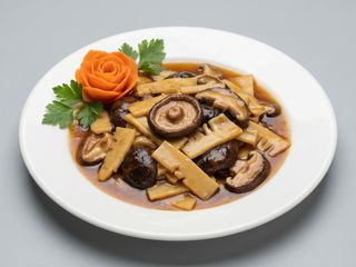 Bambú y Setas Chinas