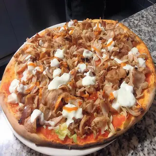 Pizza kebab mixta halal (33x33 cm.)