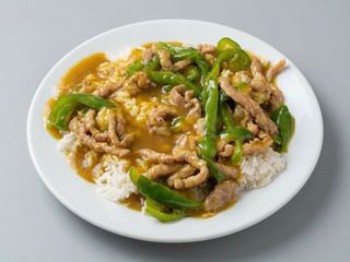 Arroz Con Ternera Y Salsa Curry