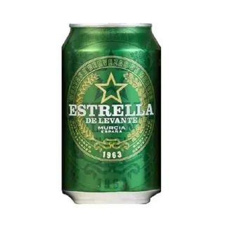 Cerveza estrella lata 330ml.