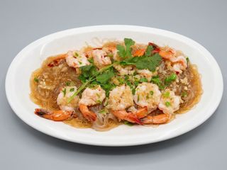 39. Gambas Con Ajo Y Fideos Chinos