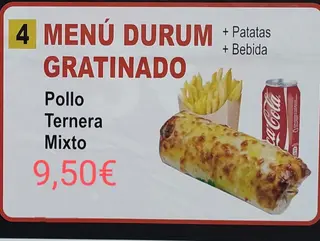 Menu Drum gratinado