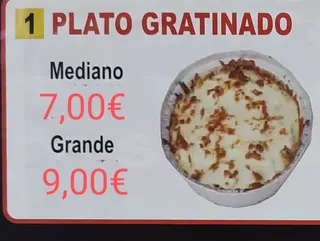 Plato gratinado mediano