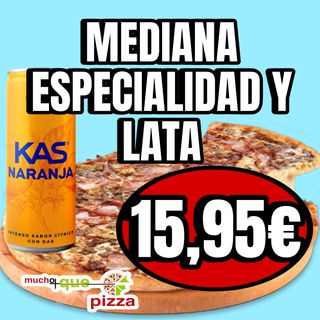 Menú Pizza Mediana y bebida 33 cl 