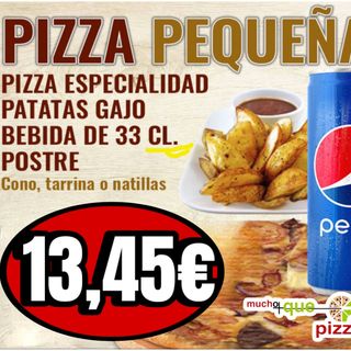 Menú pizza pequeña