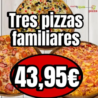 Disfruta De El Triple En Pizzas Familiares