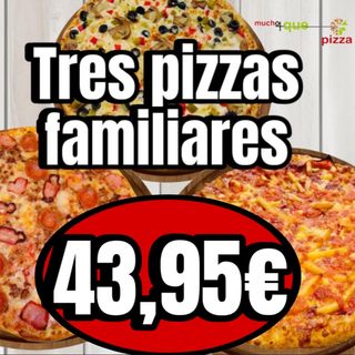 Disfruta De El Triple En Pizzas Familiares