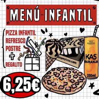 Menú Infantil de Pizza