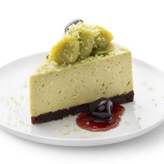 Tarta de queso de pistacho