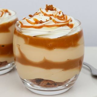 Vasito cheesecake dulce de leche