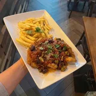 Milanesa a la Putanesca