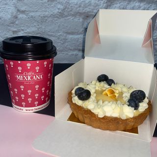 Café La Mexicana con tartaleta de limón