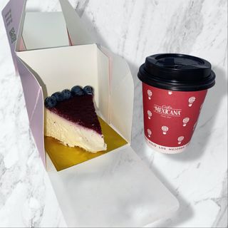 Pack café La Mexicana y cheesecake Frutos del bosque