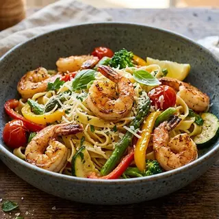 Tagliatella con gambas
