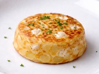 Tortilla Queso de cabra y cebolla caramelizada