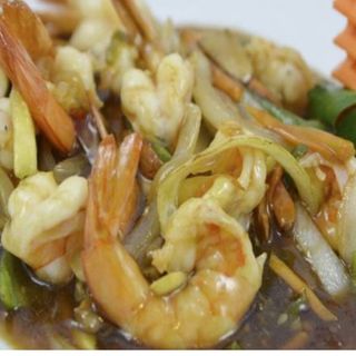gambas con verduras