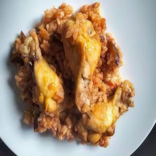 Arròs amb pollastre i verdures