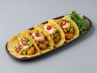 Tacos de langostinos 