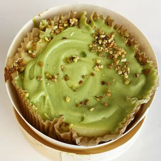 Minitarta de queso y pistacho