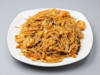 Fideos De Arroz Con Gambas
