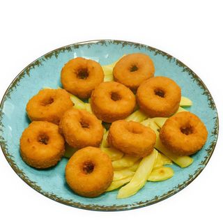 Aros de pollo con  queso