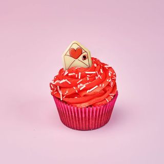 Cupcake mousse rojo