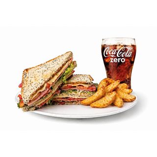Menú Sándwich Club Bacon & York