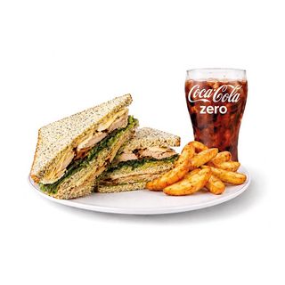 Menú Sándwich Club Pollo César